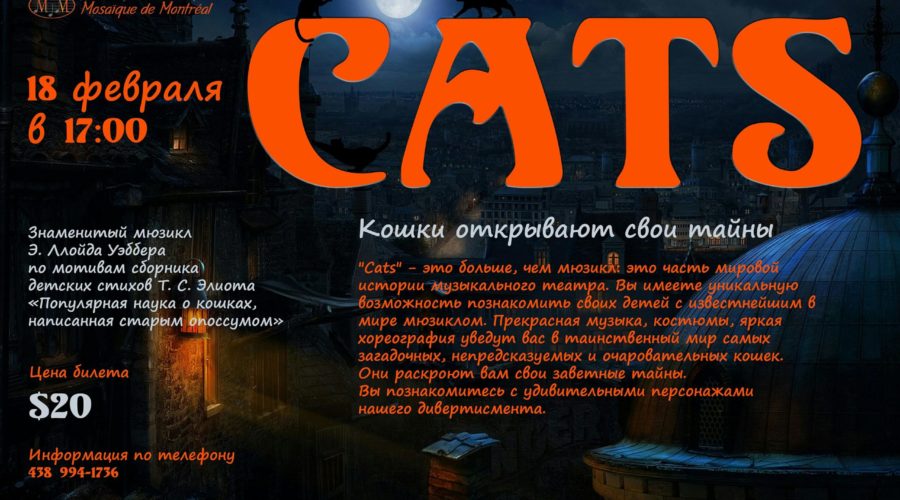 Мюзикл «CATS». 18 февраля 2018 г.